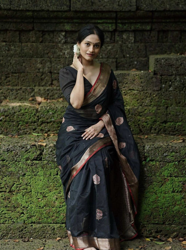Black Paithani Silk Saree | Wedding & Reception Wear