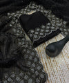 Black Satin Saree with Zari Weaving & Siroski Border | RD TANISHKA