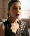 Black Satin Saree with Zari Weaving & Siroski Border | RD TANISHKA