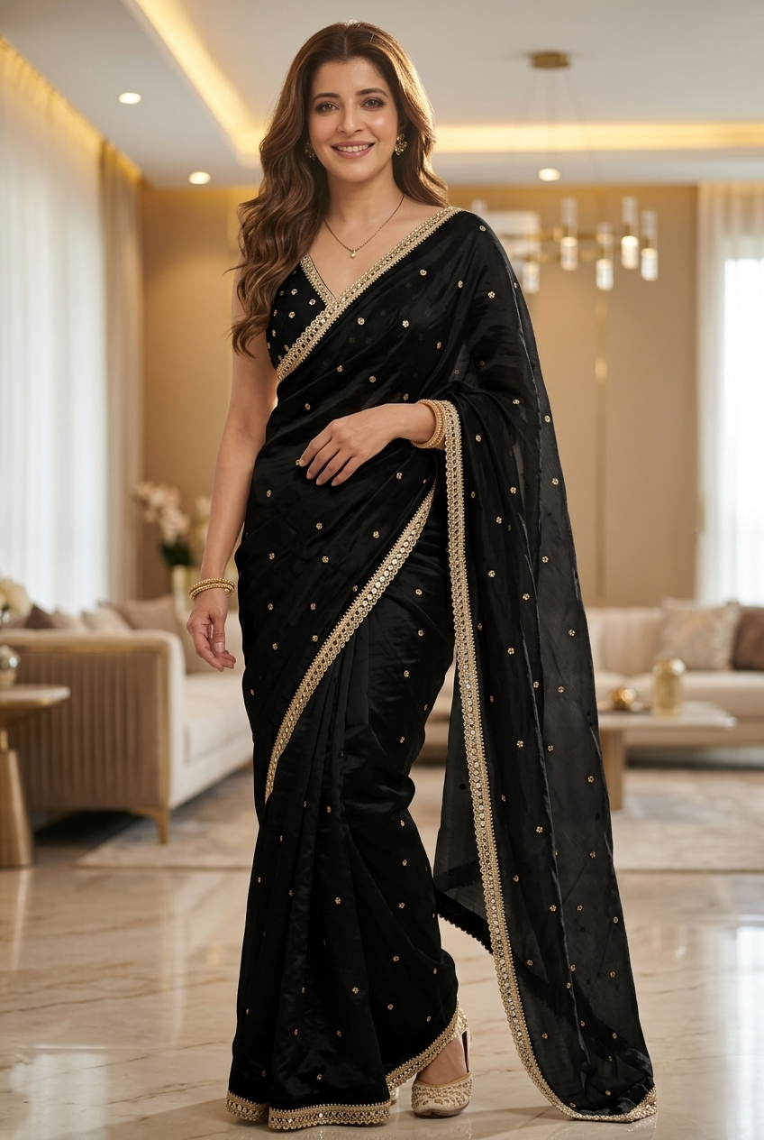 Black Silk Saree | Wedding & Festive Wear