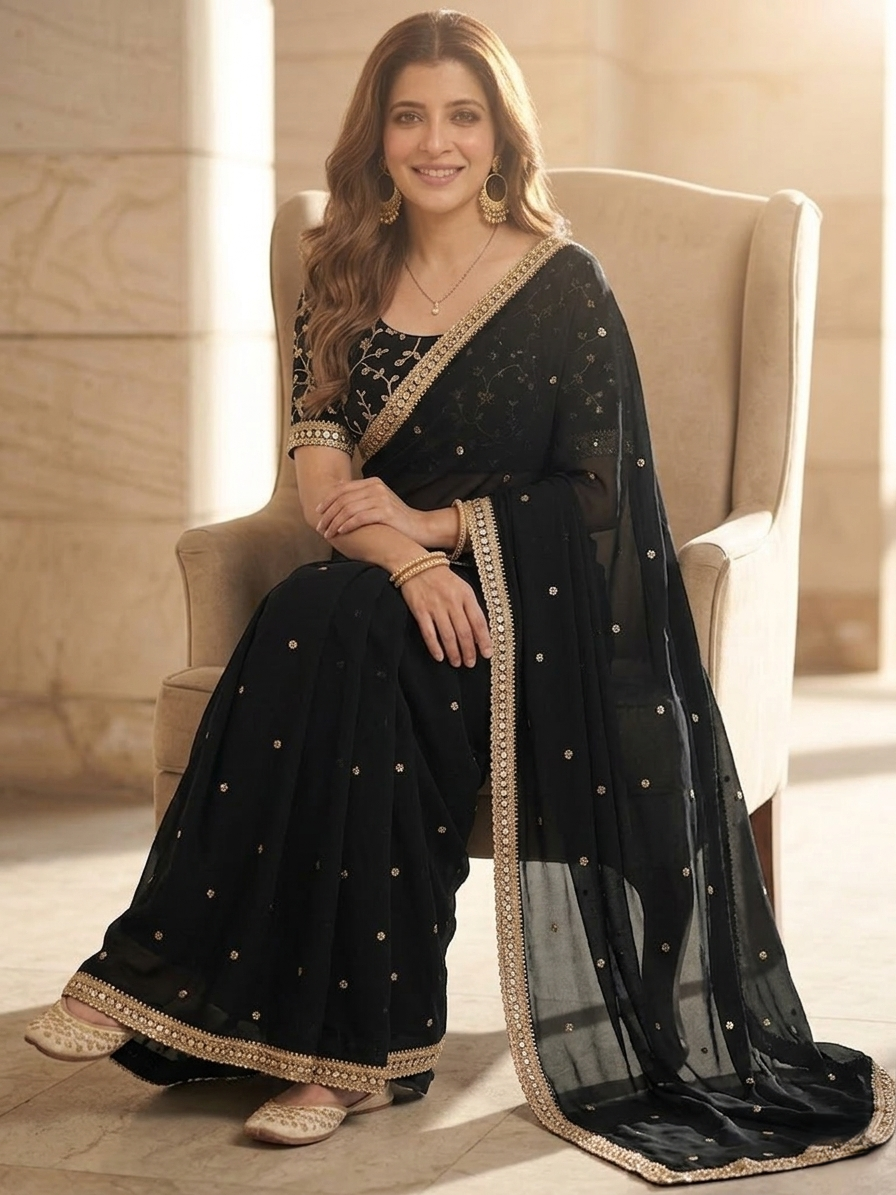 Black Silk Saree | Wedding & Festive Wear