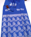 Blue Banarasi Silk Saree | Bridal & Festive Wear