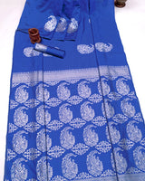 Blue Banarasi Silk Saree | Bridal & Festive Wear
