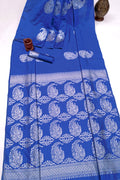 Blue Banarasi Silk Saree | Bridal & Festive Wear