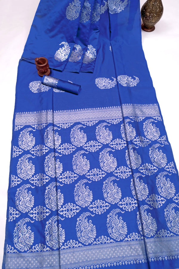 Blue Banarasi Silk Saree | Bridal & Festive Wear