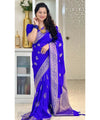 Blue Banarasi Silk Saree | Bridal & Festive Wear