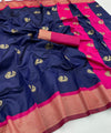 Blue Banarasi Silk Saree | Bridal & Festive Wear