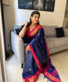 Blue Banarasi Silk Saree | Bridal & Festive Wear
