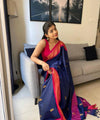Blue Banarasi Silk Saree | Bridal & Festive Wear