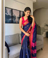 Blue Banarasi Silk Saree | Bridal & Festive Wear