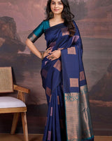 Blue Banarasi Silk Saree | Ethnic Wear for Women