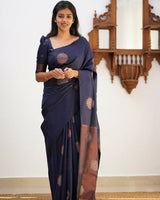 Blue Banarasi Silk Saree | Ethnic Wear for Women