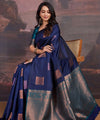 Blue Banarasi Silk Saree | Ethnic Wear for Women