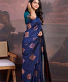 Blue Banarasi Silk Saree | Ethnic Wear for Women