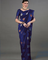 Blue Banarasi Silk Saree | Festival & Ceremony Wear
