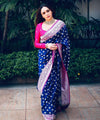 Blue Banarasi Silk Saree | Festival & Ceremony Wear