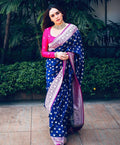 Blue Banarasi Silk Saree | Festival & Ceremony Wear