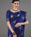 Blue Banarasi Silk Saree | Festival & Ceremony Wear
