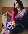 Blue Banarasi Silk Saree | Festival & Ceremony Wear