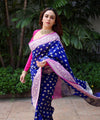 Blue Banarasi Silk Saree | Festival & Ceremony Wear