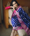 Blue Banarasi Silk Saree | Festival & Ceremony Wear