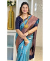 Blue Banarasi Silk Saree | Festive & Party Wear
