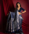 Blue Banarasi Silk Saree | Festive & Party Wear