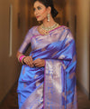 Blue Banarasi Silk Saree | Festive & Party Wear