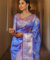 Blue Banarasi Silk Saree | Festive & Party Wear