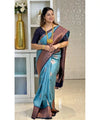 Blue Banarasi Silk Saree | Festive & Party Wear