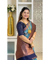 Blue Banarasi Silk Saree | Festive & Party Wear