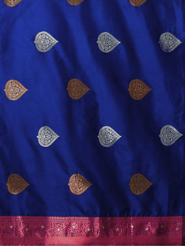 Blue Banarasi Silk Saree | Traditional Wedding Wear