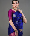 Blue Banarasi Silk Saree | Traditional Wedding Wear