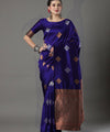 Blue Banarasi Silk Saree | Traditional Zari Weave