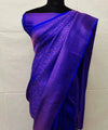Blue Banarasi Silk Saree | Traditional Zari Weave