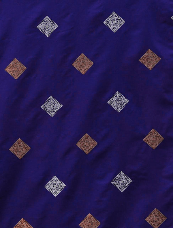 Blue Banarasi Silk Saree | Traditional Zari Weave