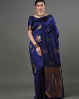 Blue Banarasi Silk Saree | Wedding & Festive Wear