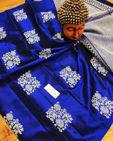 Blue Banarasi Silk Saree | Wedding & Festive Wear