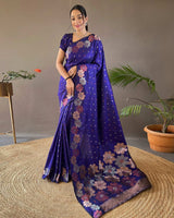Blue Banarasi Silk Saree | Wedding & Festive Wear