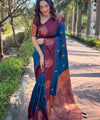 Blue Banarasi Silk Saree | Wedding & Festive Wear