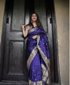 Blue Banarasi Silk Saree | Wedding & Festive Wear