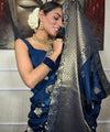 Blue Banarasi Silk Saree | Wedding & Festive Wear