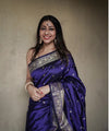 Blue Banarasi Silk Saree | Wedding & Festive Wear