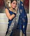 Blue Banarasi Silk Saree | Wedding & Festive Wear