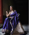Blue Banarasi Silk Saree | Wedding & Festive Wear