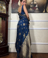 Blue Banarasi Silk Saree | Wedding & Festive Wear