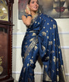 Blue Banarasi Silk Saree | Wedding & Festive Wear