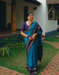 Blue Banarasi Silk Saree | Wedding & Reception Wear