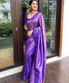 Blue Banarasi Silk Saree | Wedding & Reception Wear