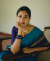Blue Banarasi Silk Saree | Wedding & Reception Wear